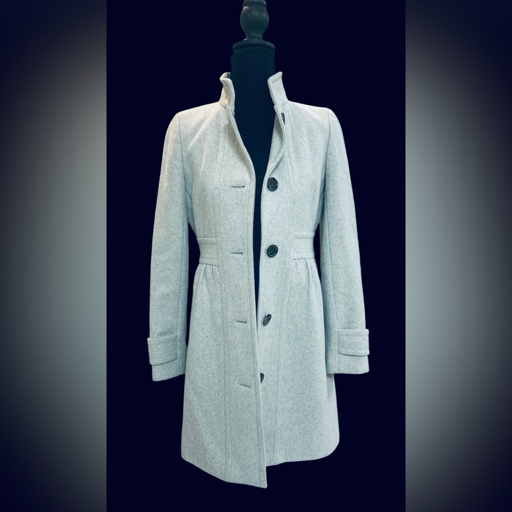 J. Crew Tailored Light Gray Coat - Picture 2 of 10